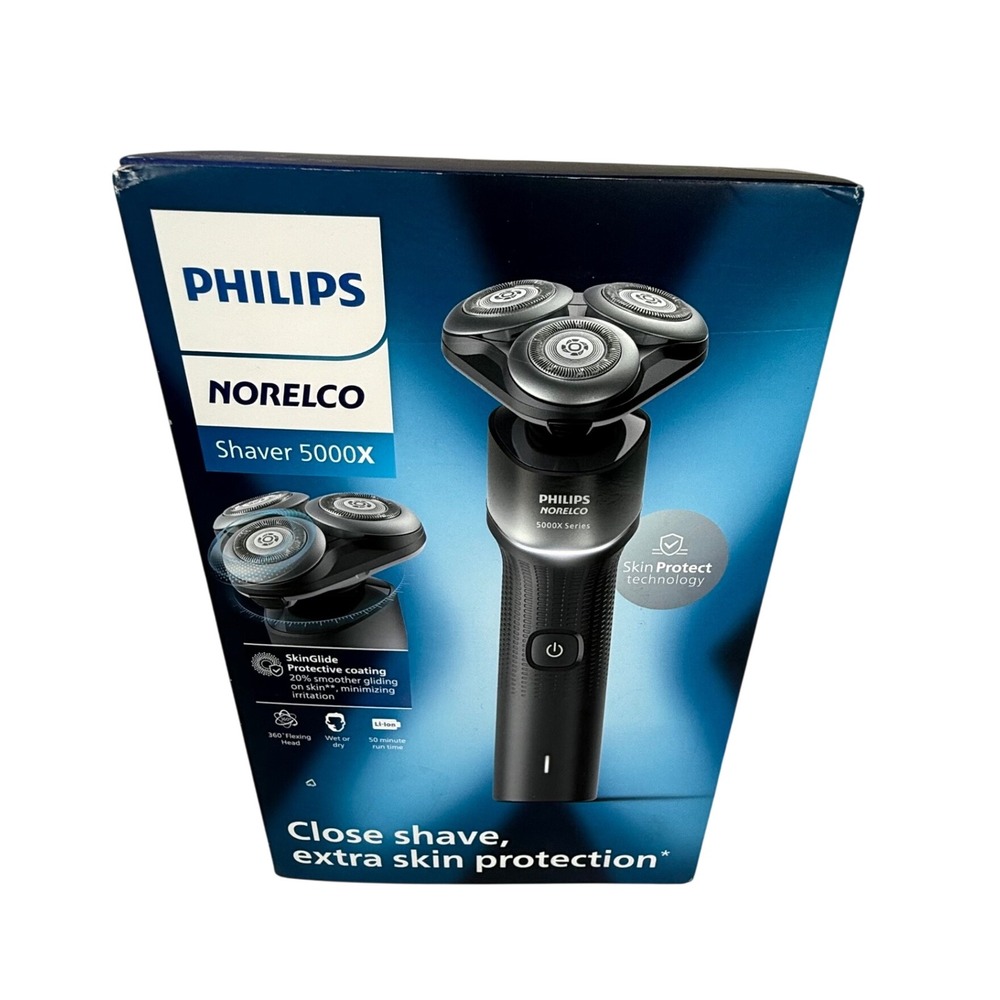Philips Norelco Mens Shaver 5000X Black Electric Razor X5004/84 Wet Dry Grooming